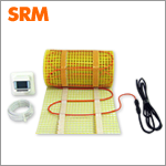 Floor heating system with heating mats